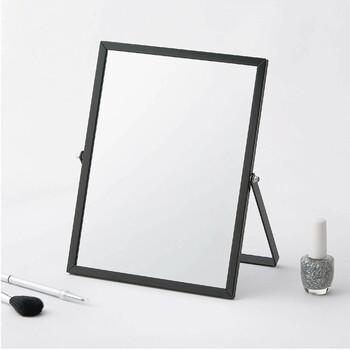 清潔感のあるアルミフレーム卓上ミラー Mサイズ 送料無料-7