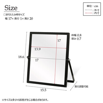 清潔感のあるアルミフレーム卓上ミラー Sサイズ 送料無料-13