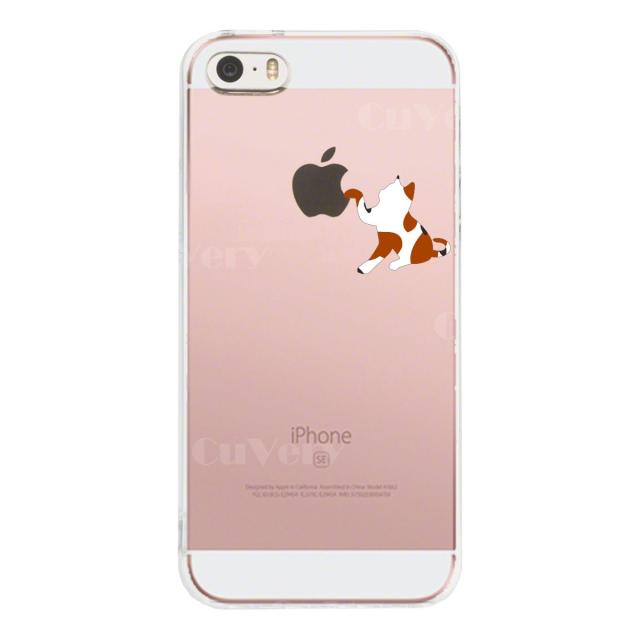 iPhone5 iPhone5s ケース クリア ねこ 猫 三毛猫 リンゴきになる スマホケース ハード スマホケース ハード 送料無料-2