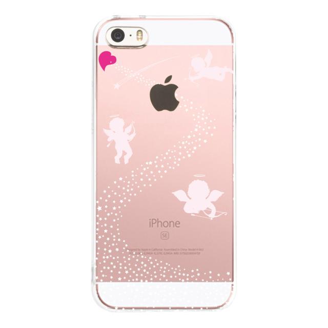 iPhone5 iPhone5s ケース クリア 天の川 ハート エンジェル スマホケース ハード スマホケース ハード 送料無料-1