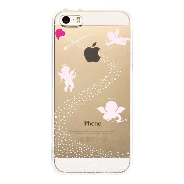 iPhone5 iPhone5s ケース クリア 天の川 ハート エンジェル スマホケース ハード スマホケース ハード 送料無料-2