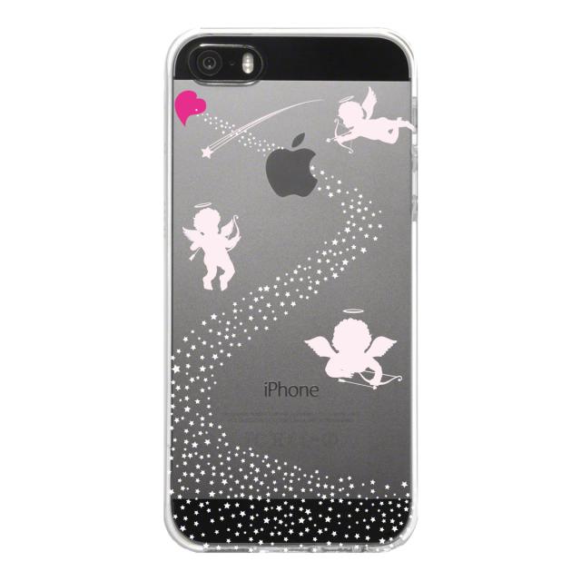 iPhone5 iPhone5s ケース クリア 天の川 ハート エンジェル スマホケース ハード スマホケース ハード 送料無料-4
