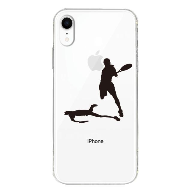 iPhoneXR ケース クリア ソフト テニス スマッシュ スマホケース ワイヤレス充電対応 ソフトスマホケース 送料無料-1