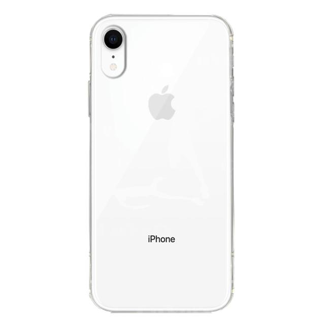 iPhoneXR ケース クリア ソフト テニス スマッシュ ホワイト スマホケース ワイヤレス充電対応 ソフトスマホケース 送料無料-1