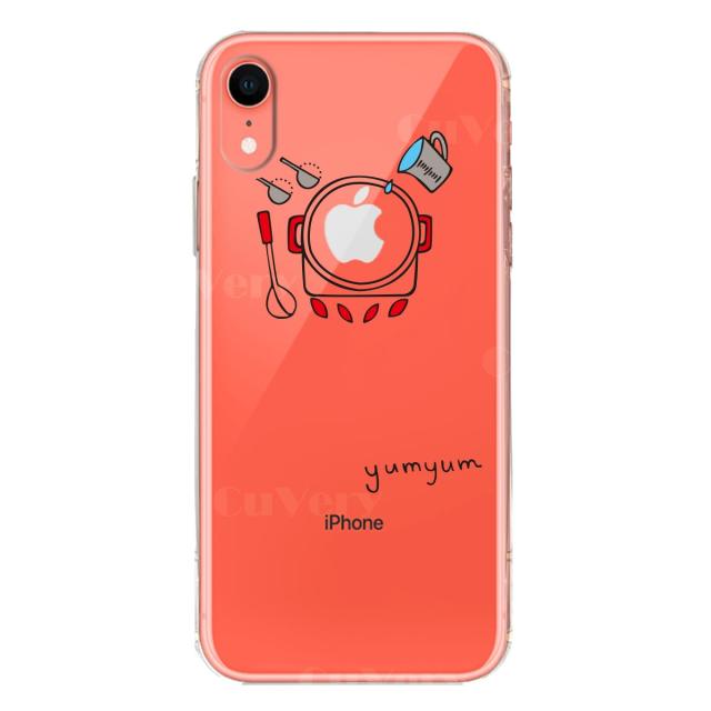 iPhoneXR ケース クリア ソフト yumyum 3 スマホケース ワイヤレス充電対応 ソフトスマホケース 送料無料-2