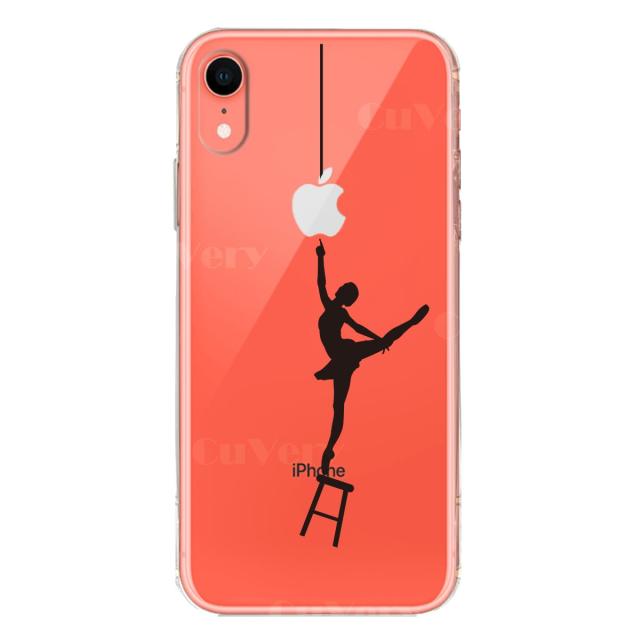 iPhoneXR ケース クリア ソフト バレエ スマホケース ワイヤレス充電対応 ソフトスマホケース 送料無料-2
