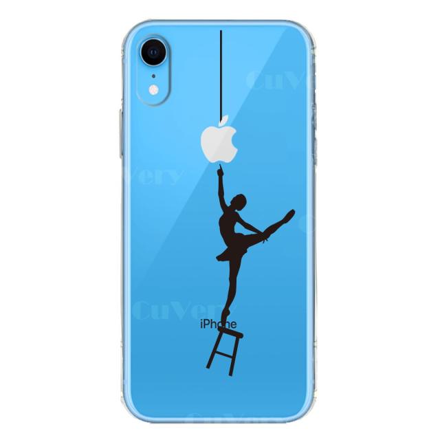 iPhoneXR ケース クリア ソフト バレエ スマホケース ワイヤレス充電対応 ソフトスマホケース 送料無料-4