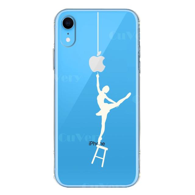 iPhoneXR ケース クリア ソフト バレエ ホワイト スマホケース ワイヤレス充電対応 ソフトスマホケース 送料無料-4