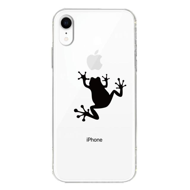 iPhoneXR ケース クリア ソフト カエル 蛙 スマホケース ワイヤレス充電対応 ソフトスマホケース 送料無料-1