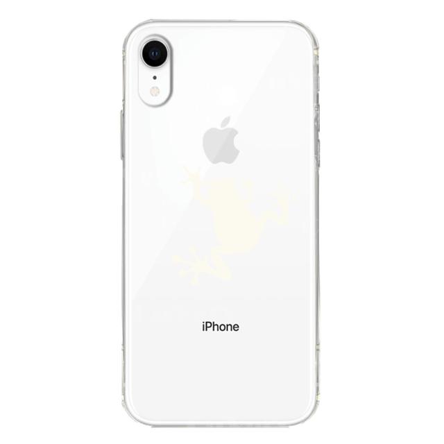 iPhoneXR ケース クリア ソフト カエル 蛙 ホワイト スマホケース ワイヤレス充電対応 ソフトスマホケース 送料無料-1