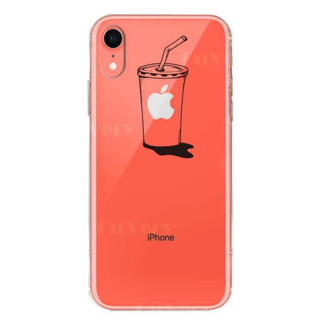 iPhoneXR ケース クリア ソフト アップルジュース スマホケース ワイヤレス充電対応 ソフトスマホケース 送料無料-2