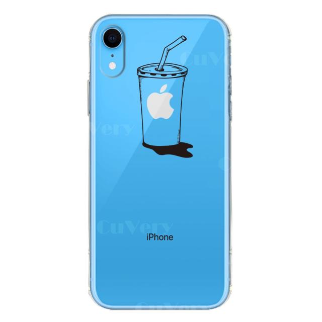 iPhoneXR ケース クリア ソフト アップルジュース スマホケース ワイヤレス充電対応 ソフトスマホケース 送料無料-4