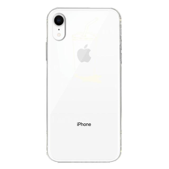 iPhoneXR ケース クリア ソフト アップルジュース ホワイト スマホケース ワイヤレス充電対応 ソフトスマホケース 送料無料-1