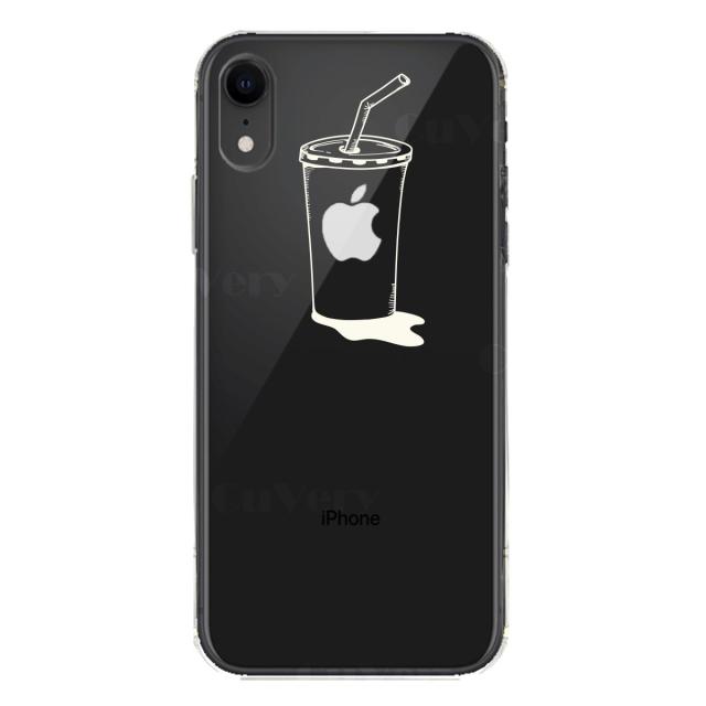 iPhoneXR ケース クリア ソフト アップルジュース ホワイト スマホケース ワイヤレス充電対応 ソフトスマホケース 送料無料-5