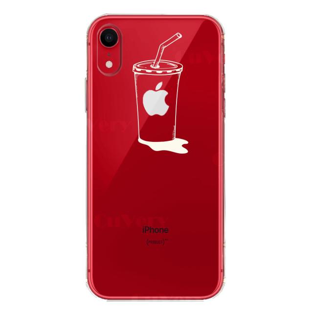 iPhoneXR ケース クリア ソフト アップルジュース ホワイト スマホケース ワイヤレス充電対応 ソフトスマホケース 送料無料-6