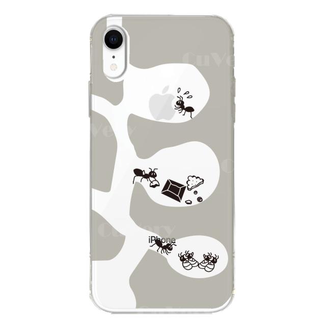 iPhoneXR ケース クリア ソフト ありの巣 スマホケース ワイヤレス充電対応 ソフトスマホケース 送料無料-1