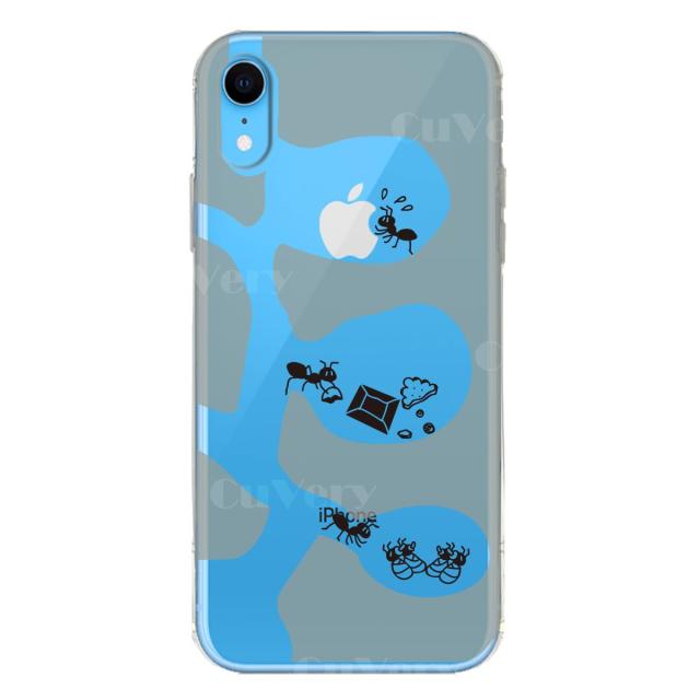 iPhoneXR ケース クリア ソフト ありの巣 スマホケース ワイヤレス充電対応 ソフトスマホケース 送料無料-4