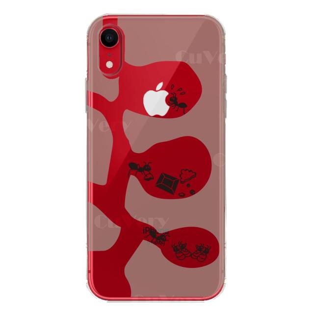 iPhoneXR ケース クリア ソフト ありの巣 スマホケース ワイヤレス充電対応 ソフトスマホケース 送料無料-6