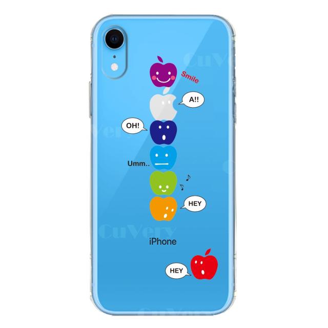 iPhoneXR ケース クリア ソフト APPLE FACE スマホケース ワイヤレス充電対応 ソフトスマホケース 送料無料-4