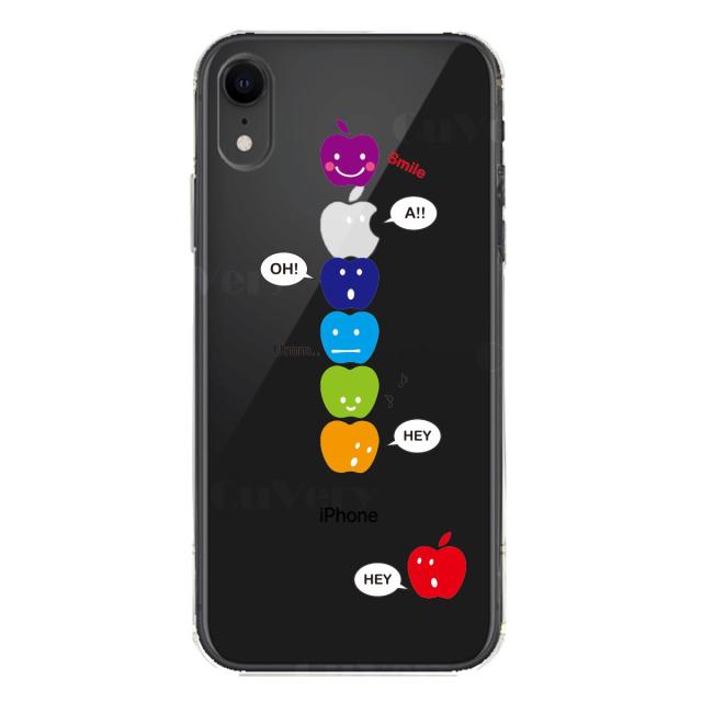 iPhoneXR ケース クリア ソフト APPLE FACE スマホケース ワイヤレス充電対応 ソフトスマホケース 送料無料-5