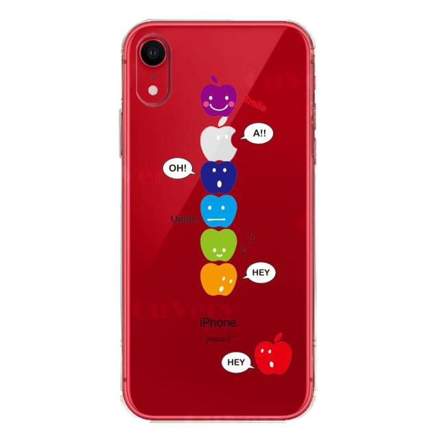 iPhoneXR ケース クリア ソフト APPLE FACE スマホケース ワイヤレス充電対応 ソフトスマホケース 送料無料-6