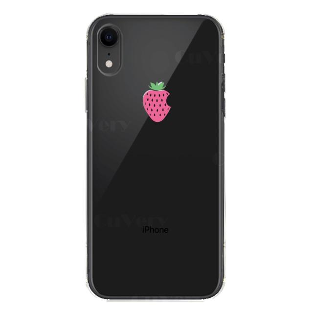 iPhoneXR ケース クリア ソフト イチゴ 苺 スマホケース ワイヤレス充電対応 ソフトスマホケース 送料無料-5