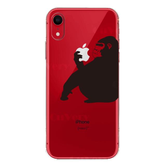 iPhoneXR ケース クリア ソフト ゴリラ 動物 スマホケース ワイヤレス充電対応 ソフトスマホケース 送料無料-6
