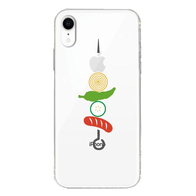 iPhoneXR ケース クリア ソフト BBQ バーベキュー スマホケース ワイヤレス充電対応 ソフトスマホケース 送料無料-1