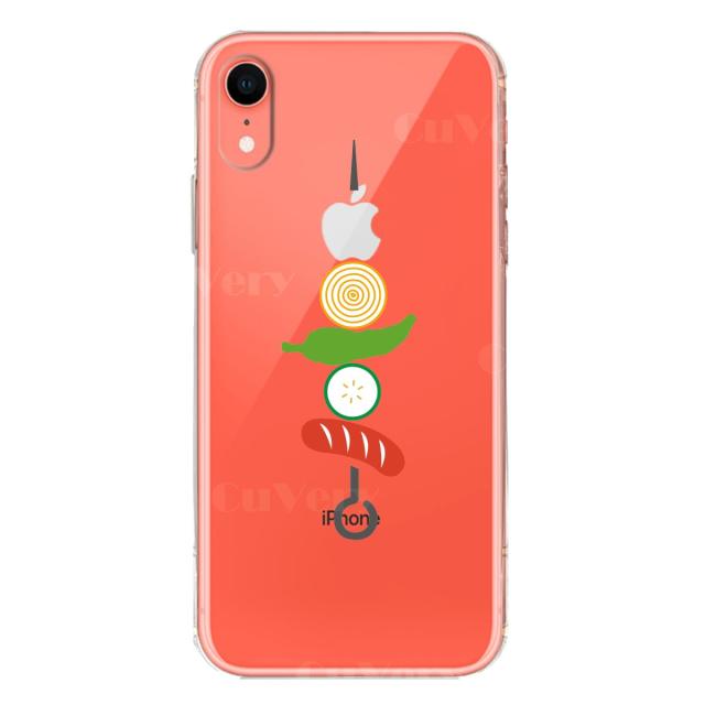 iPhoneXR ケース クリア ソフト BBQ バーベキュー スマホケース ワイヤレス充電対応 ソフトスマホケース 送料無料-2