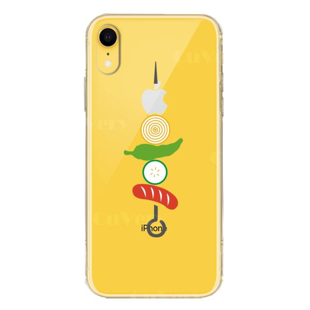 iPhoneXR ケース クリア ソフト BBQ バーベキュー スマホケース ワイヤレス充電対応 ソフトスマホケース 送料無料-3