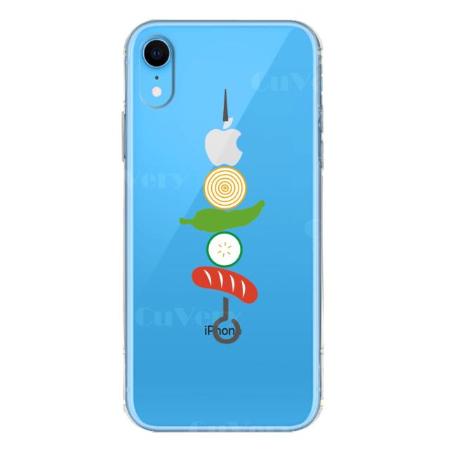 iPhoneXR ケース クリア ソフト BBQ バーベキュー スマホケース ワイヤレス充電対応 ソフトスマホケース 送料無料-4