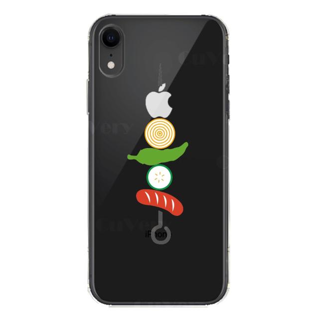 iPhoneXR ケース クリア ソフト BBQ バーベキュー スマホケース ワイヤレス充電対応 ソフトスマホケース 送料無料-5