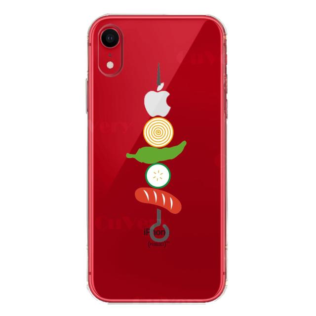 iPhoneXR ケース クリア ソフト BBQ バーベキュー スマホケース ワイヤレス充電対応 ソフトスマホケース 送料無料-6