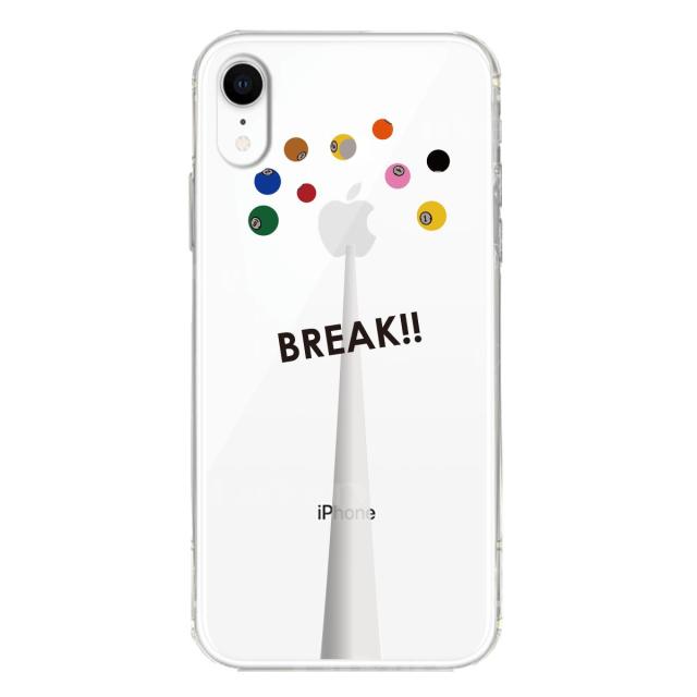 iPhoneXR ケース クリア ソフト ビリヤード スマホケース ワイヤレス充電対応 ソフトスマホケース 送料無料-1