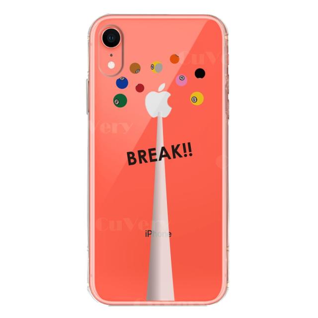 iPhoneXR ケース クリア ソフト ビリヤード スマホケース ワイヤレス充電対応 ソフトスマホケース 送料無料-2