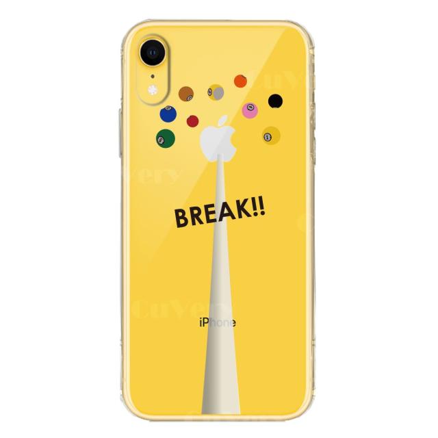 iPhoneXR ケース クリア ソフト ビリヤード スマホケース ワイヤレス充電対応 ソフトスマホケース 送料無料-3