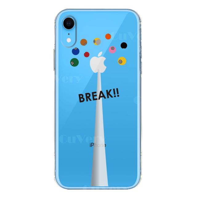 iPhoneXR ケース クリア ソフト ビリヤード スマホケース ワイヤレス充電対応 ソフトスマホケース 送料無料-4