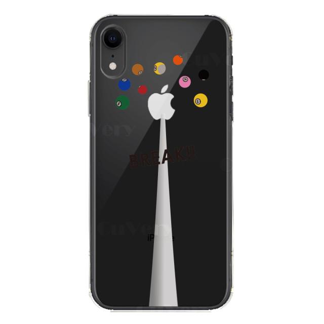 iPhoneXR ケース クリア ソフト ビリヤード スマホケース ワイヤレス充電対応 ソフトスマホケース 送料無料-5