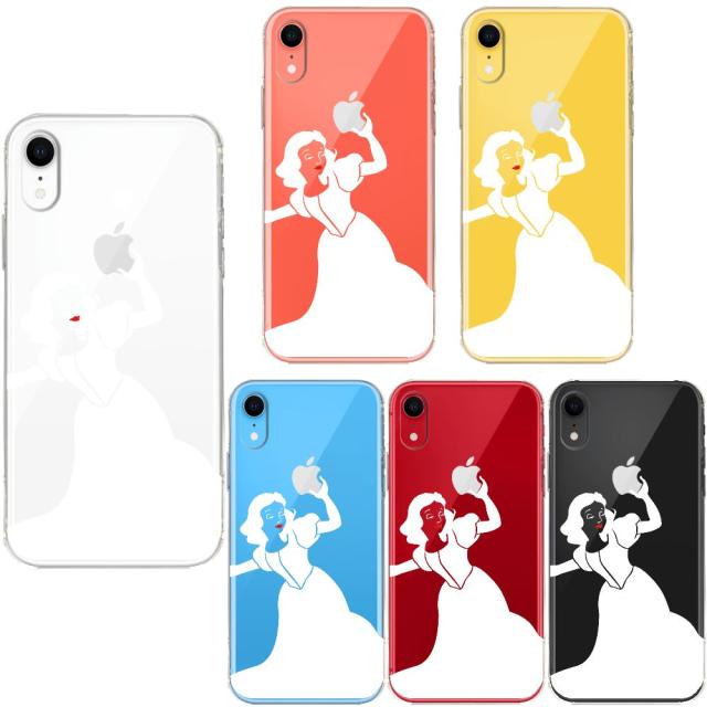 iPhoneXR ケース クリア ソフト レディホワイト 白雪姫 スマホケース ワイヤレス充電対応 ソフトスマホケース 送料無料-0