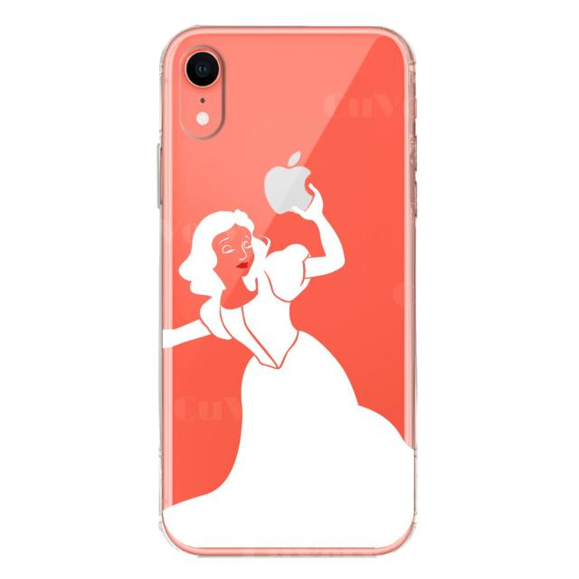 iPhoneXR ケース クリア ソフト レディホワイト 白雪姫 スマホケース ワイヤレス充電対応 ソフトスマホケース 送料無料-2