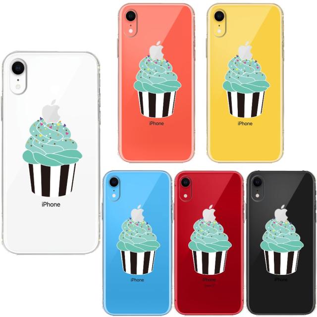 iPhoneXR ケース クリア ソフト カップケーキ スマホケース ワイヤレス充電対応 ソフトスマホケース 送料無料-0