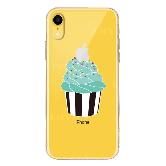 iPhoneXR ケース クリア ソフト カップケーキ スマホケース ワイヤレス充電対応 ソフトスマホケース 送料無料-3