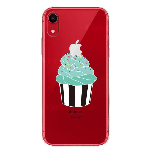 iPhoneXR ケース クリア ソフト カップケーキ スマホケース ワイヤレス充電対応 ソフトスマホケース 送料無料-6