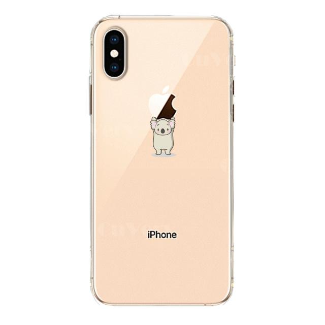 iPhoneX ケース iPhoneXS ケース ソフト コアラ アップル 重量挙げ 並感 スマホケース ソフトスマホケース 送料無料-1