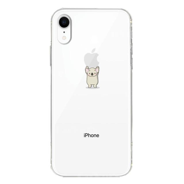 iPhoneXR ケース クリア ソフト コアラ アップル 重量挙げ 並感 スマホケース ワイヤレス充電対応 ソフトスマホケース 送料無料-1