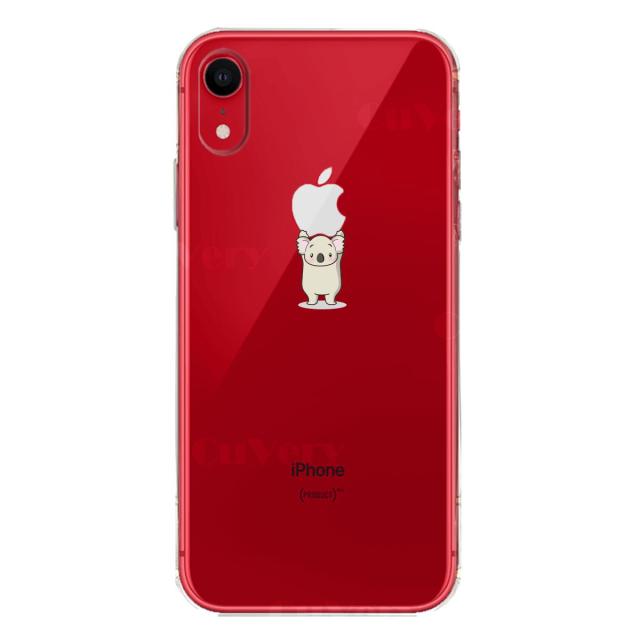 iPhoneXR ケース クリア ソフト コアラ アップル 重量挙げ 並感 スマホケース ワイヤレス充電対応 ソフトスマホケース 送料無料-6