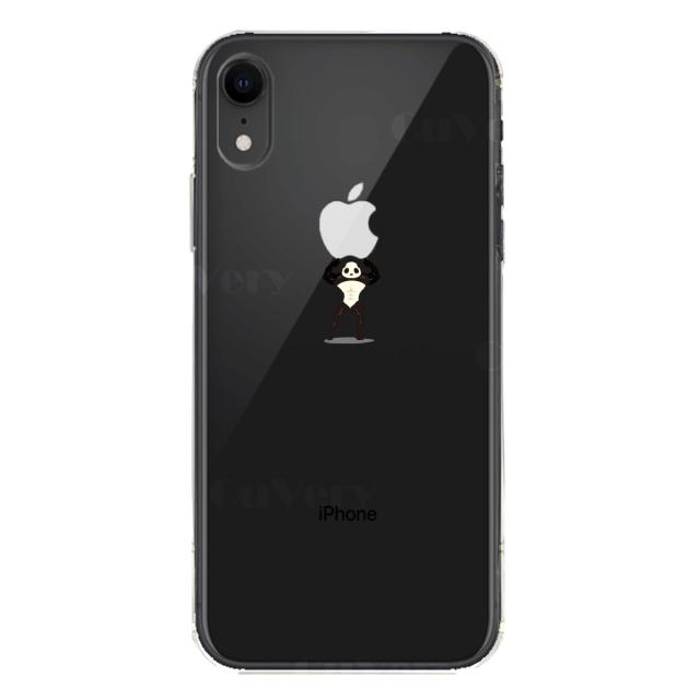 iPhoneXR ケース クリア ソフト パンダ 重量挙げ まっちょ 感 スマホケース ワイヤレス充電対応 ソフトスマホケース 送料無料-5