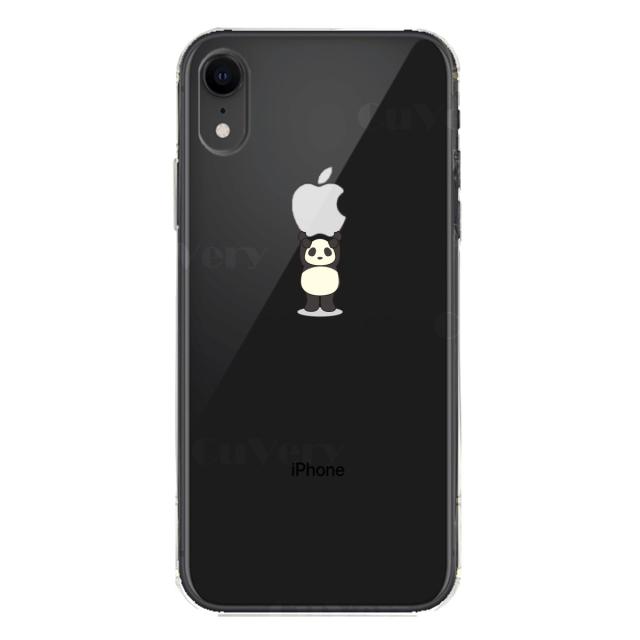 iPhoneXR ケース クリア ソフト パンダ 重量挙げ 並感 スマホケース ワイヤレス充電対応 ソフトスマホケース 送料無料-5