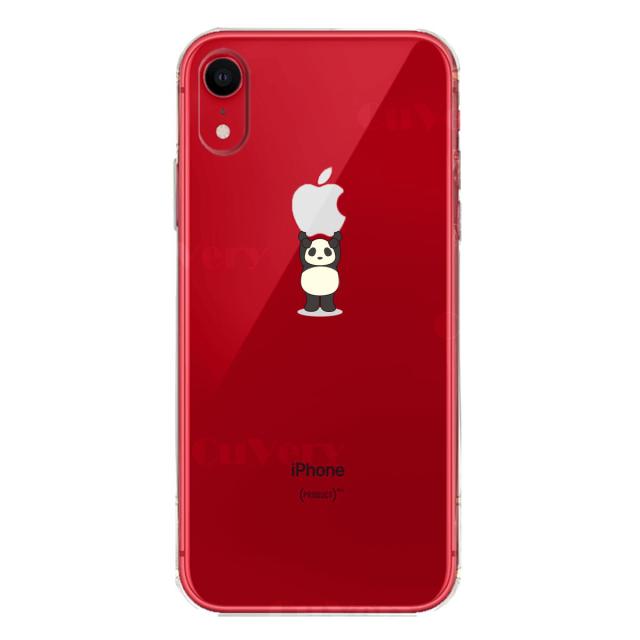iPhoneXR ケース クリア ソフト パンダ 重量挙げ 並感 スマホケース ワイヤレス充電対応 ソフトスマホケース 送料無料-6