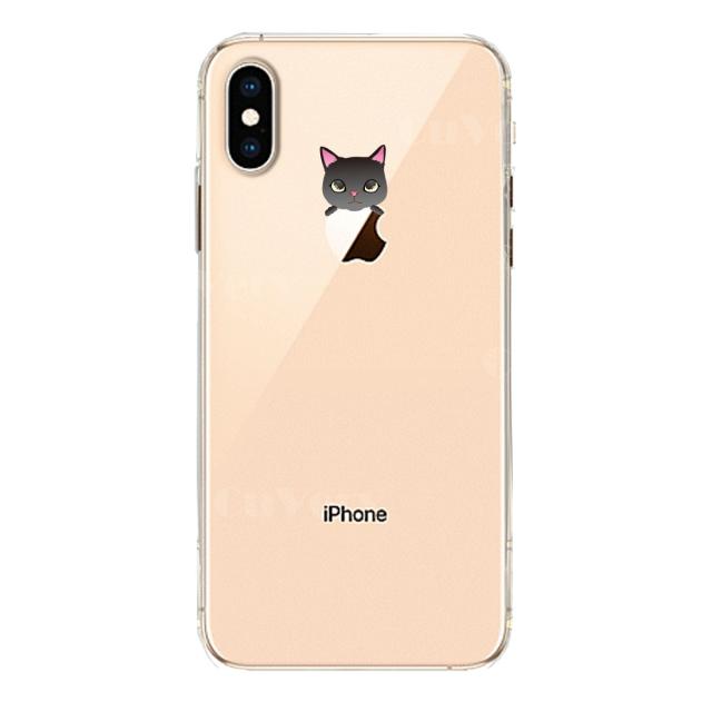 iPhoneX ケース iPhoneXS ケース ソフト のっかり ネコ 1 スマホケース ソフトスマホケース 送料無料-1